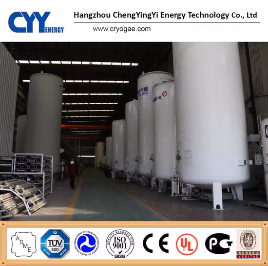 Cryogenic Liquid Storage Tank for Lox Lin Lar Lco2 LNG with Stainless Steel Material Tank Container 10000L Tank