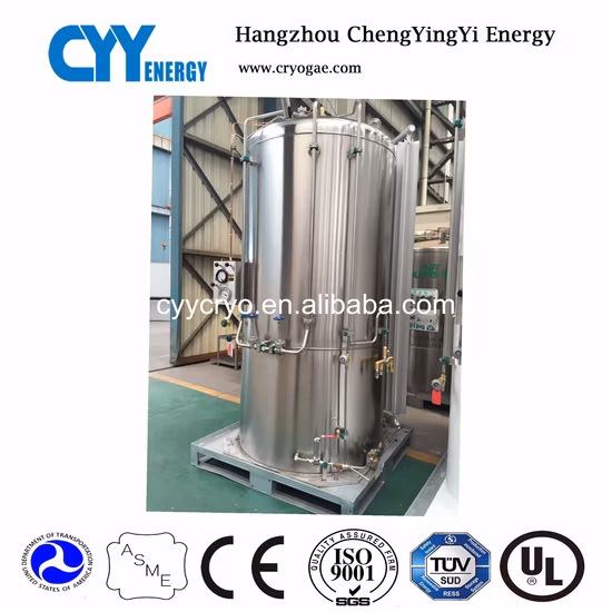 Tanque criogénico de almacenamiento de oxígeno líquido/nitrógeno/gas natural/dióxido de carbono 1-5m3